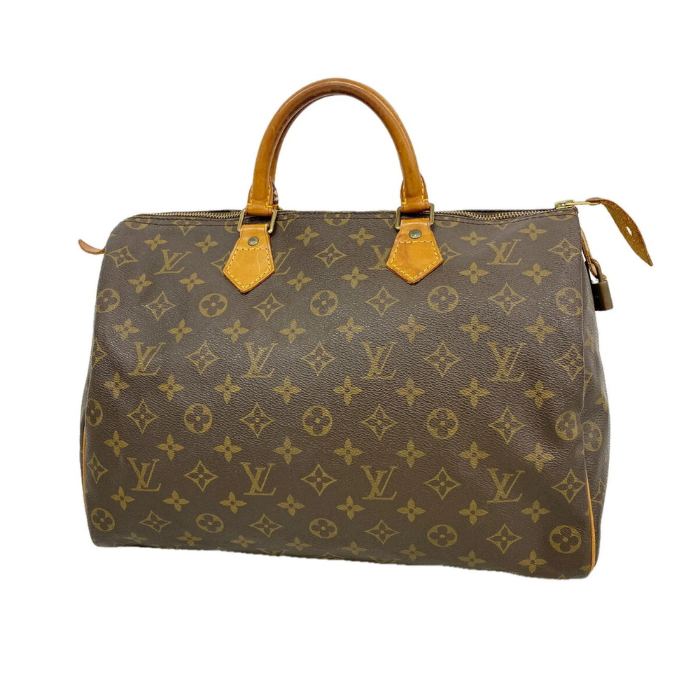 Louis Vuitton Monogram Speedy 35 Handbag M41107 Brown Women's